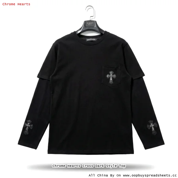 Chrome Hearts Cross Dark Style Top
