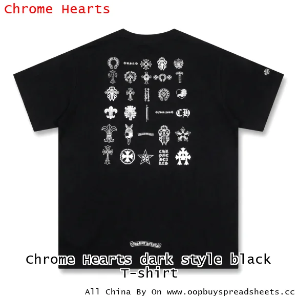 Chrome Hearts dark style black T-shirt