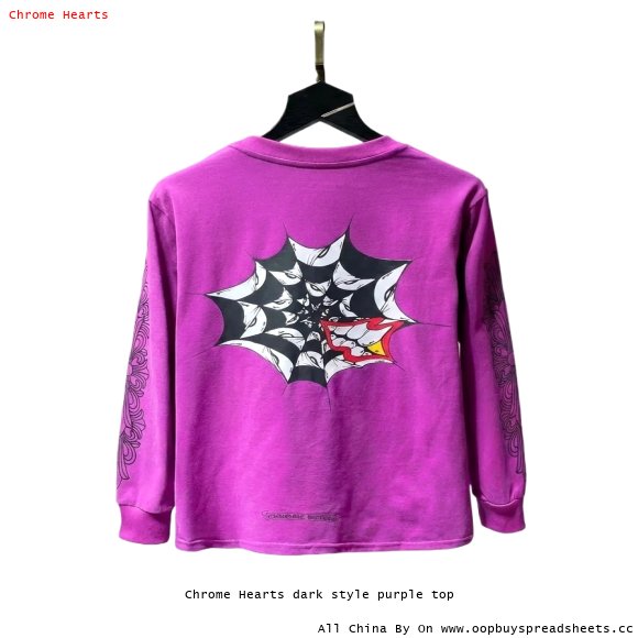 Chrome Hearts dark style purple top
