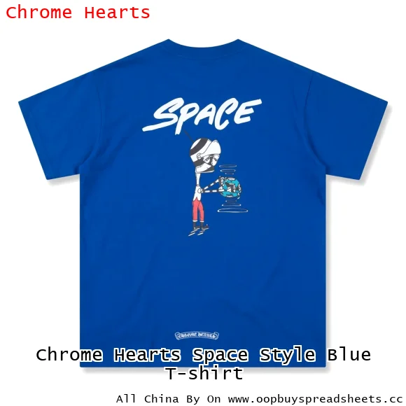 Chrome Hearts Space Style Blue T-shirt