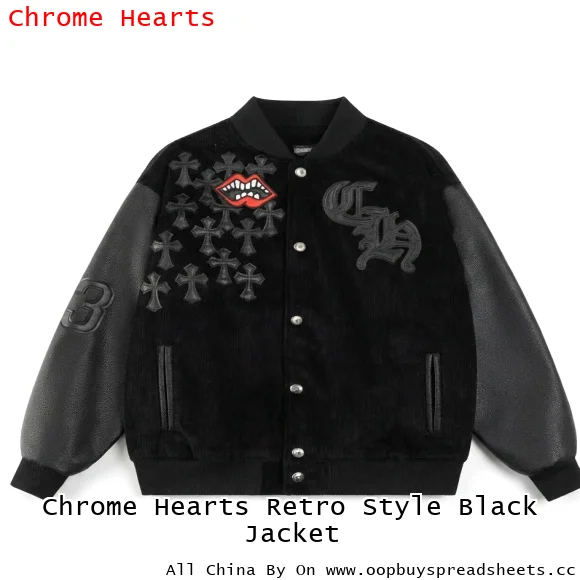 Chrome Hearts Retro Style Black Jacket