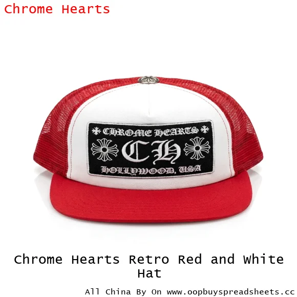 Chrome Hearts Retro Red and White Hat