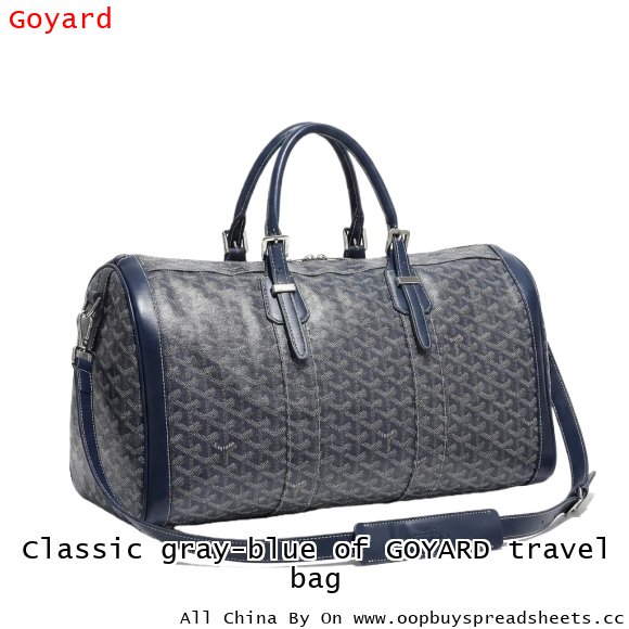 Classic gray-blue of GOYARD travel bag
