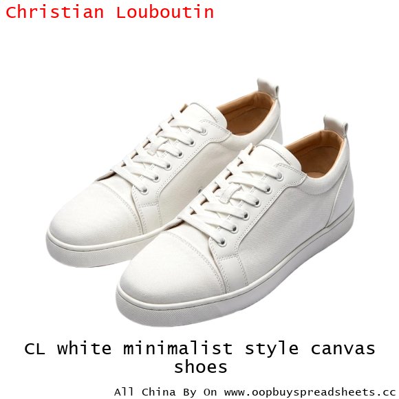 CL white minimalist style canvas shoes