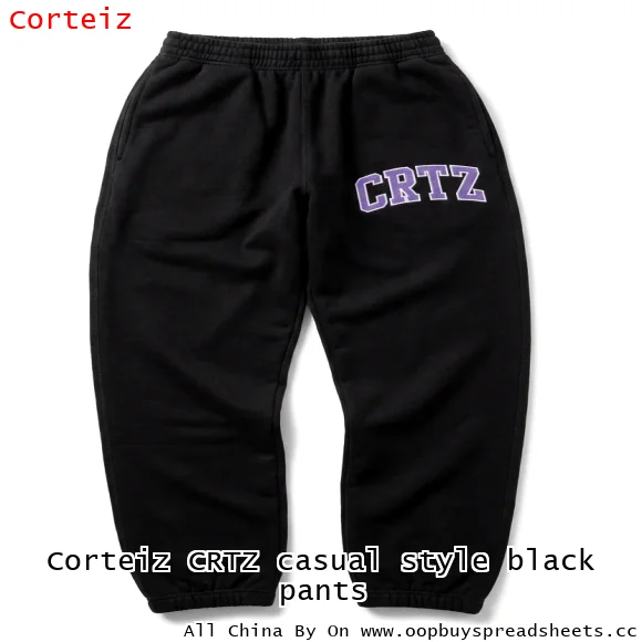 Corteiz CRTZ casual style black pants