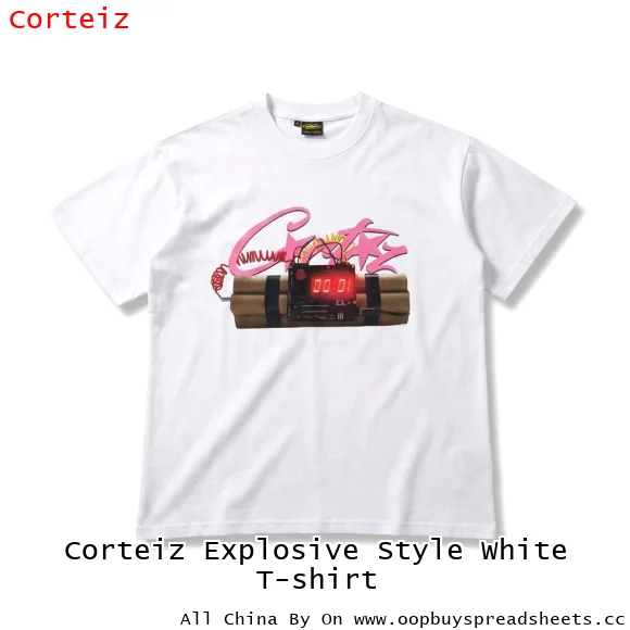 Corteiz Explosive Style White T-shirt