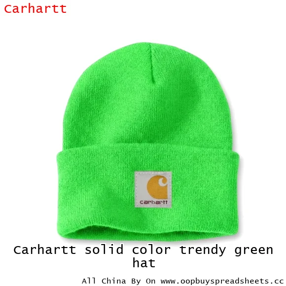 Carhartt solid color trendy green hat