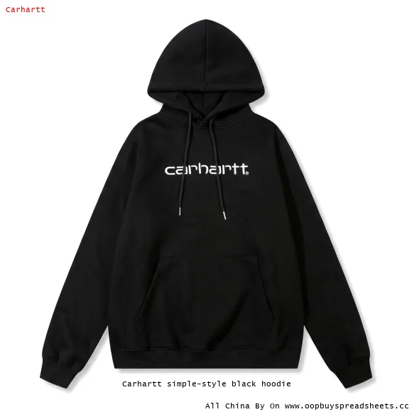 Carhartt simple-style black hoodie