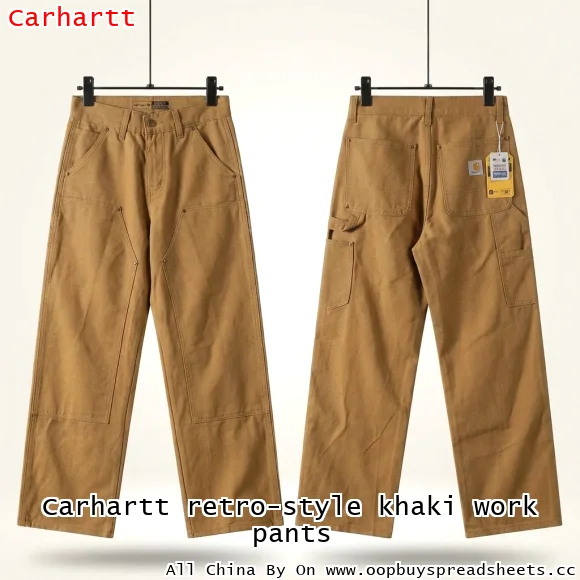 Carhartt retro-style khaki work pants