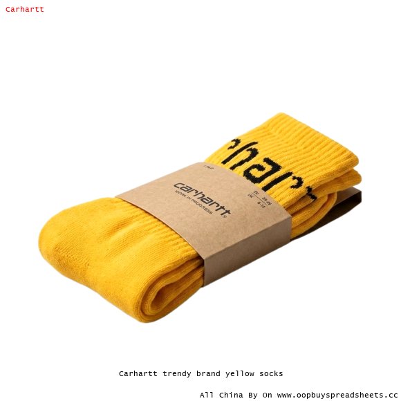 Carhartt trendy brand yellow socks