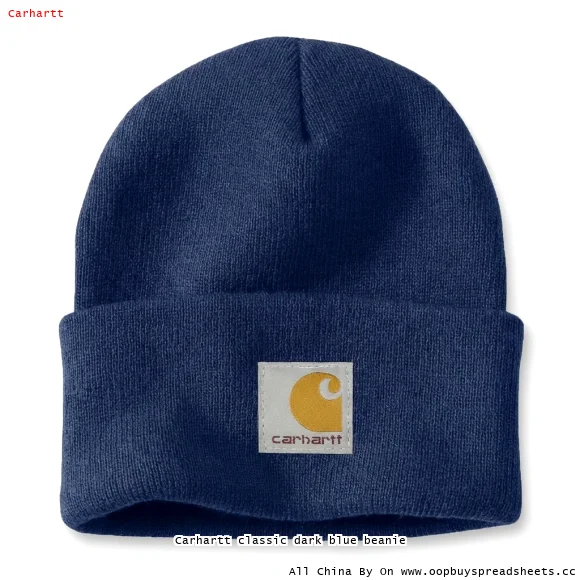 Carhartt classic dark blue beanie