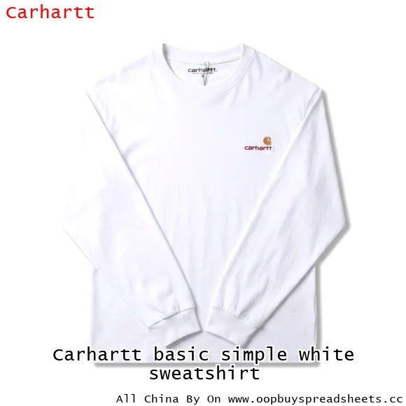 Carhartt basic simple white sweatshirt