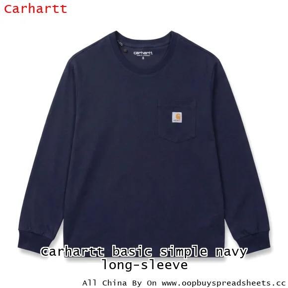 Carhartt basic simple navy long-sleeve