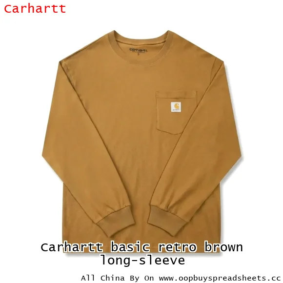 Carhartt basic retro brown long-sleeve