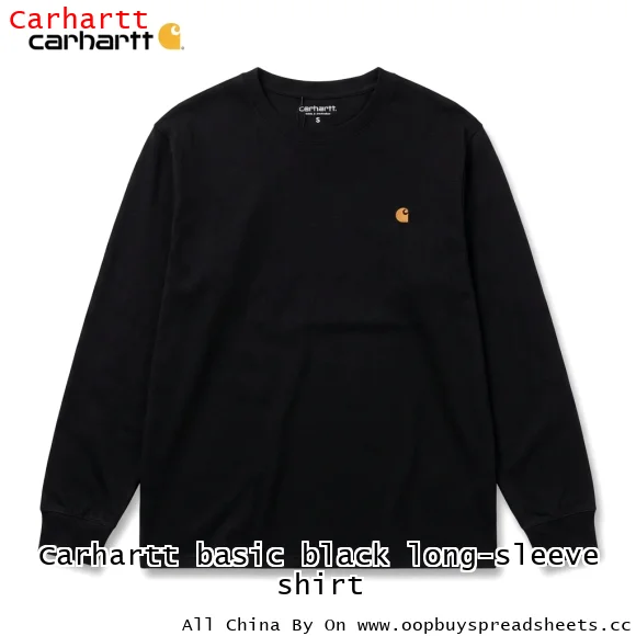 Carhartt basic black long-sleeve shirt