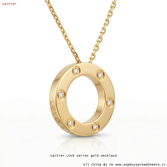 Cartier LOVE series gold necklace