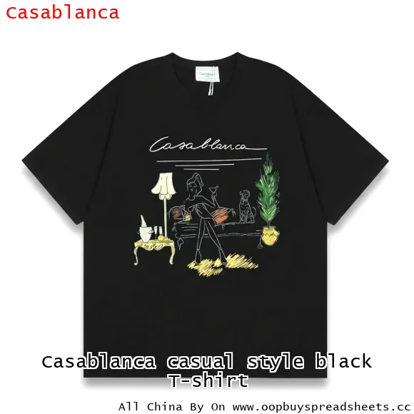 Casablanca casual style black T-shirt