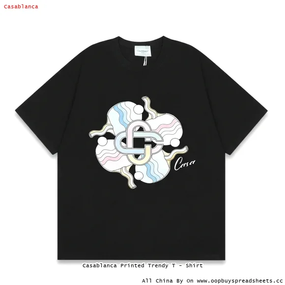 Casablanca Printed Trendy T - Shirt