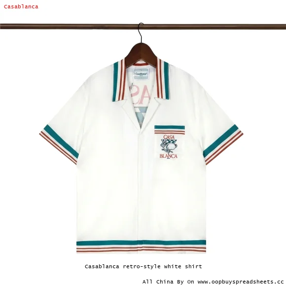 Casablanca retro-style white shirt