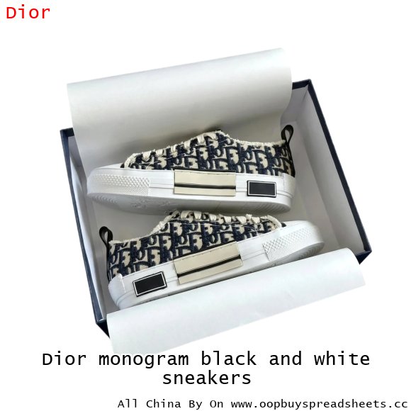Dior monogram black and white sneakers