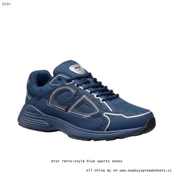 Dior retro-style blue sports shoes