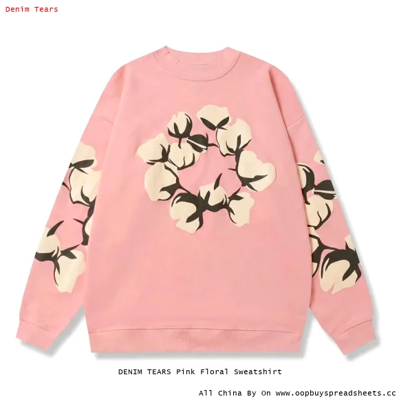 DENIM TEARS Pink Floral Sweatshirt
