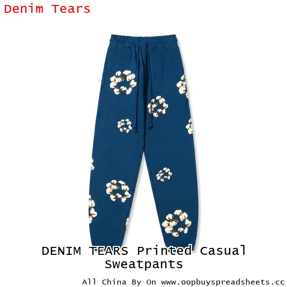 DENIM TEARS Printed Casual Sweatpants