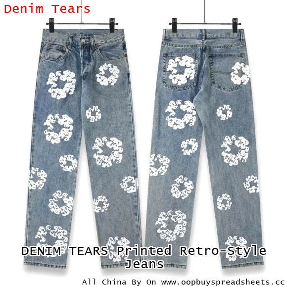 DENIM TEARS Printed Retro-Style Jeans