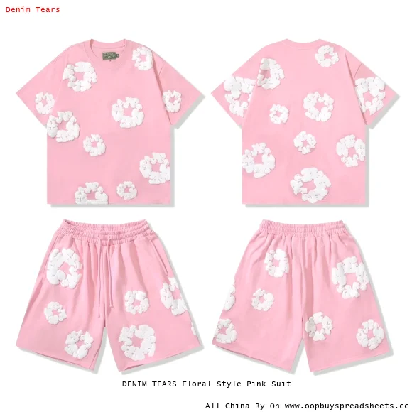 DENIM TEARS Floral Style Pink Suit