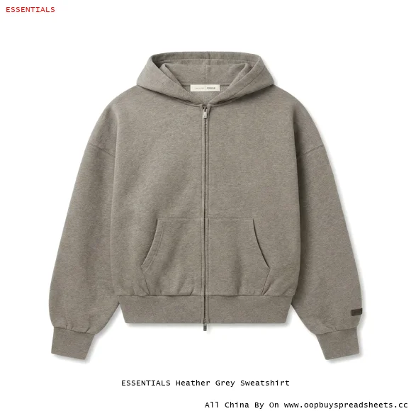 ESSENTIALS Heather Grey Sweatshirt