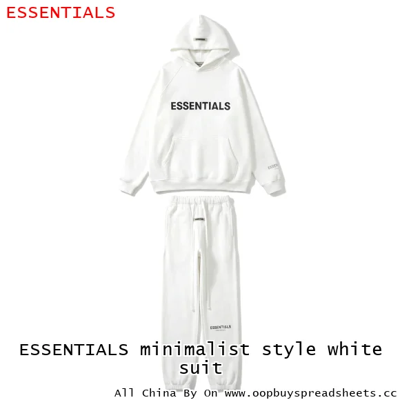 ESSENTIALS minimalist style white suit