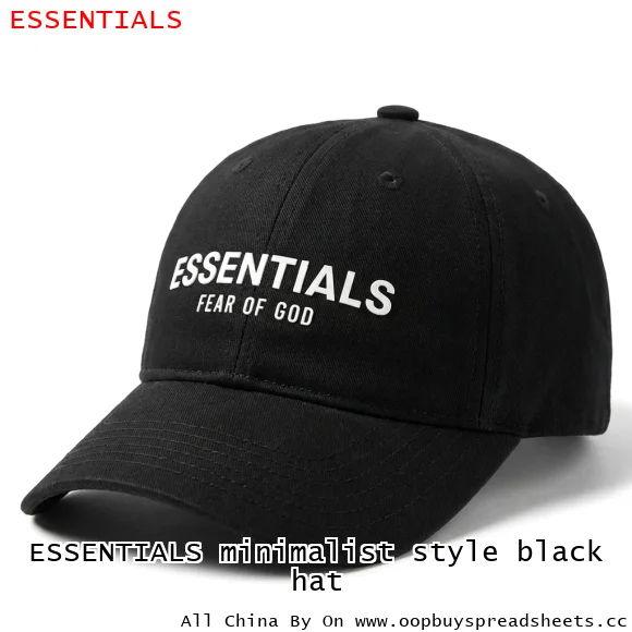 ESSENTIALS minimalist style black hat