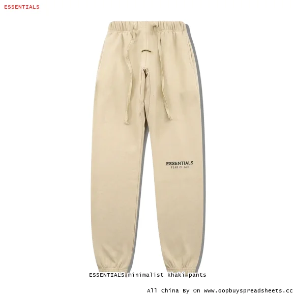 ESSENTIALS minimalist khaki pants