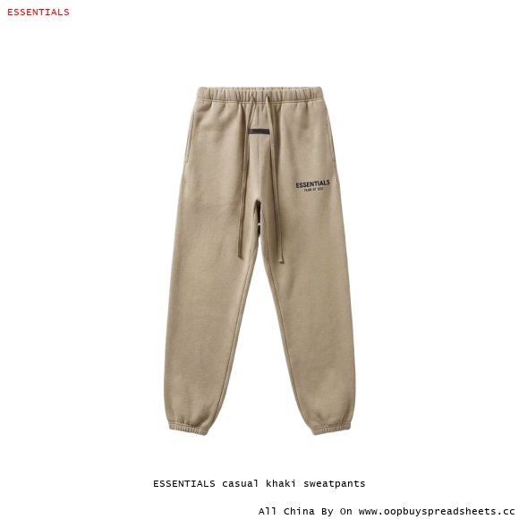 ESSENTIALS casual khaki sweatpants