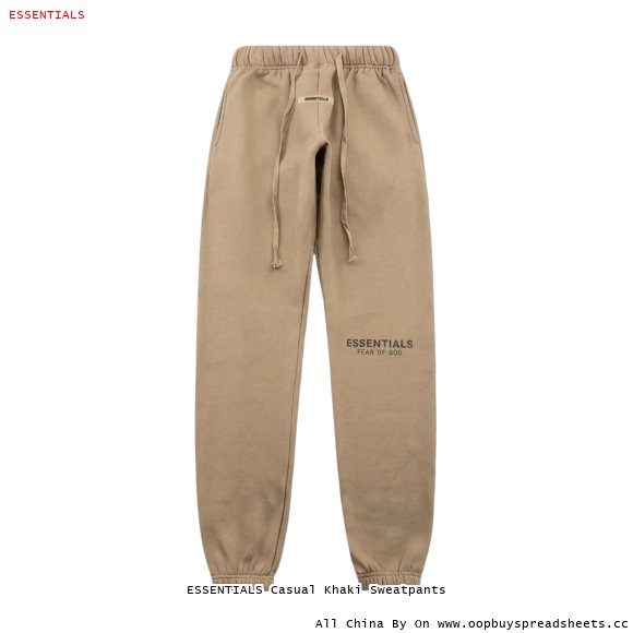 ESSENTIALS Casual Khaki Sweatpants