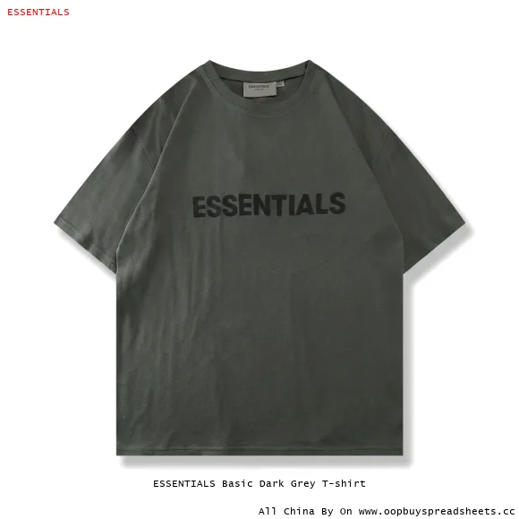 ESSENTIALS Basic Dark Grey T-shirt