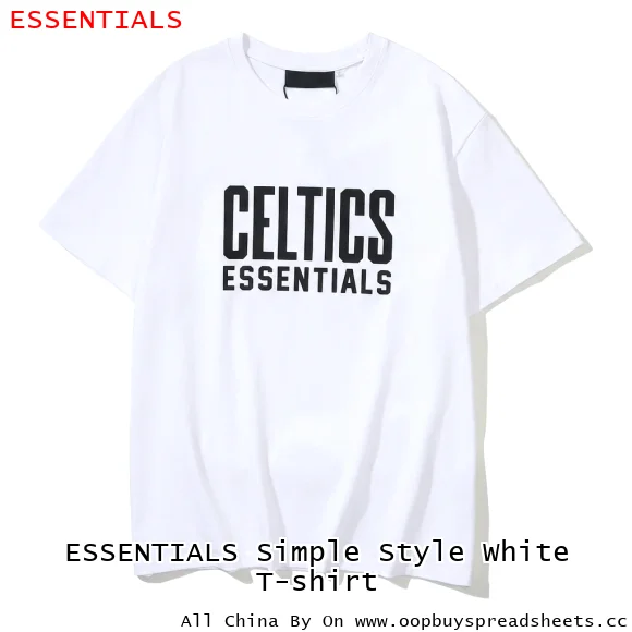 ESSENTIALS Simple Style White T-shirt