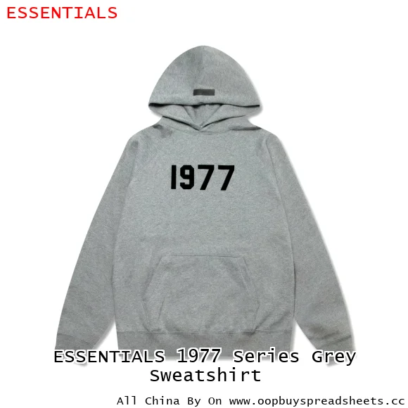 ESSENTIALS 1977 Series Grey Sweatshirt