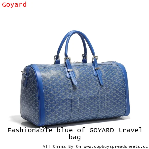 Fashionable blue of GOYARD travel bag