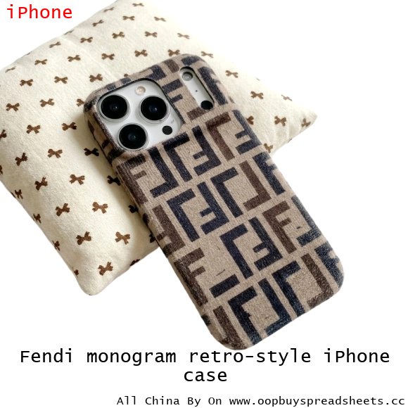 Fendi monogram retro-style iPhone case