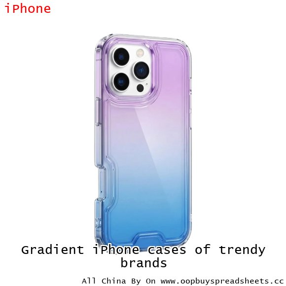 Gradient iPhone cases of trendy brands