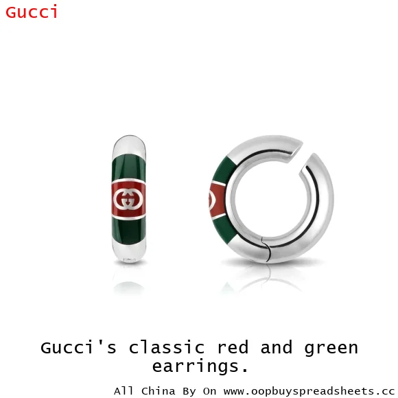 Gucci's classic red and green earrings.