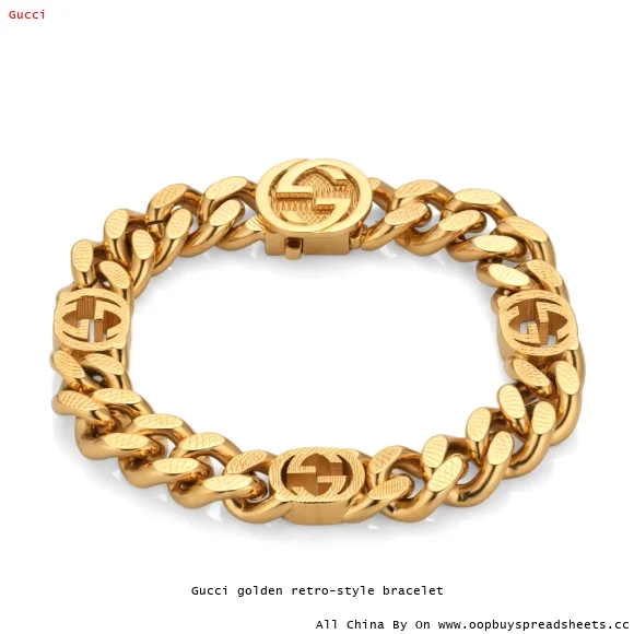 Gucci golden retro-style bracelet