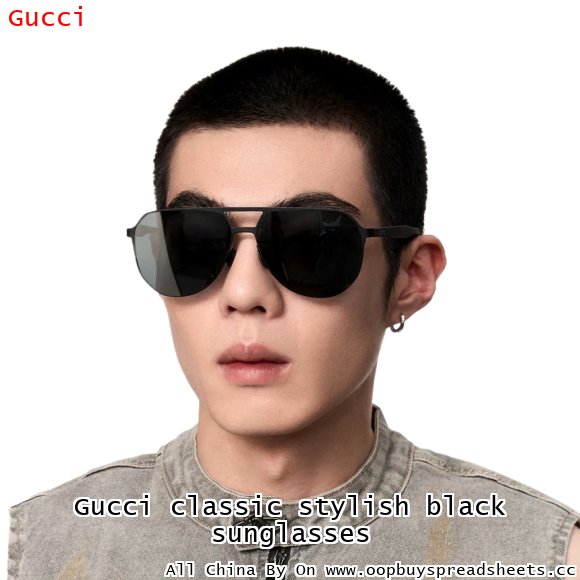 Gucci classic stylish black sunglasses