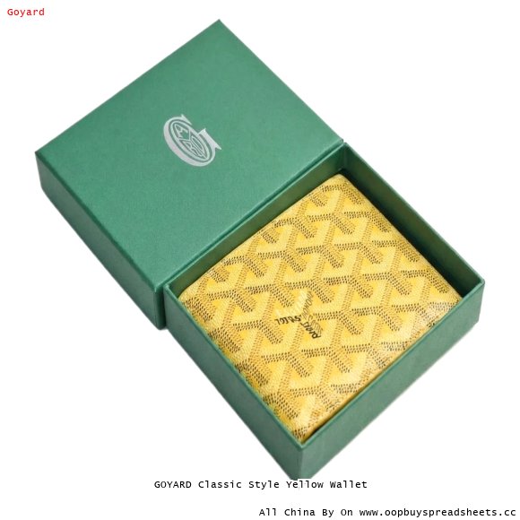 GOYARD Classic Style Yellow Wallet