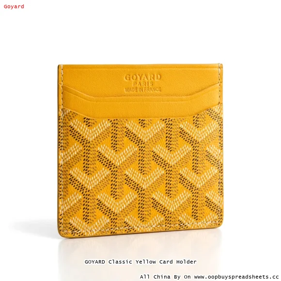 GOYARD Classic Yellow Card Holder