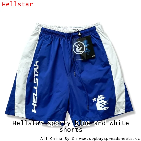 Hellstar sporty blue and white shorts