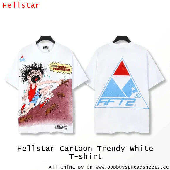 Hellstar Cartoon Trendy White T-shirt