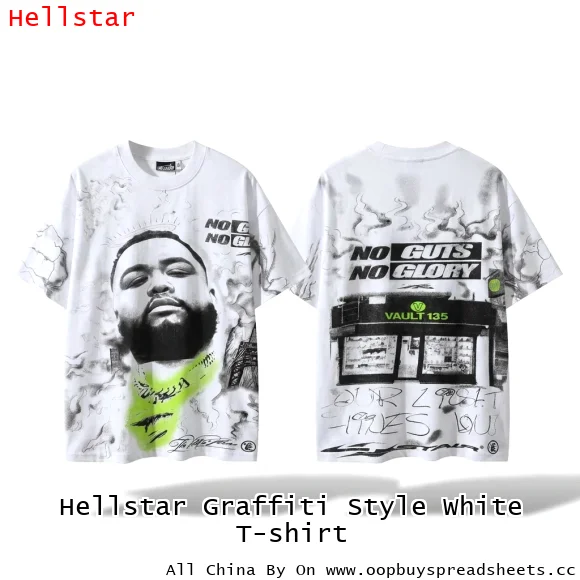 Hellstar Graffiti Style White T-shirt