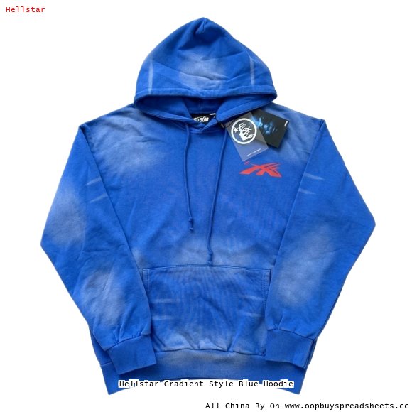 Hellstar Gradient Style Blue Hoodie